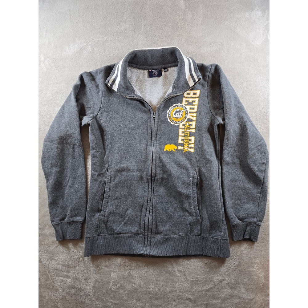 California‎ Golden Bears Jacket Womens L Fit S grey Full Zip Fleece *Read